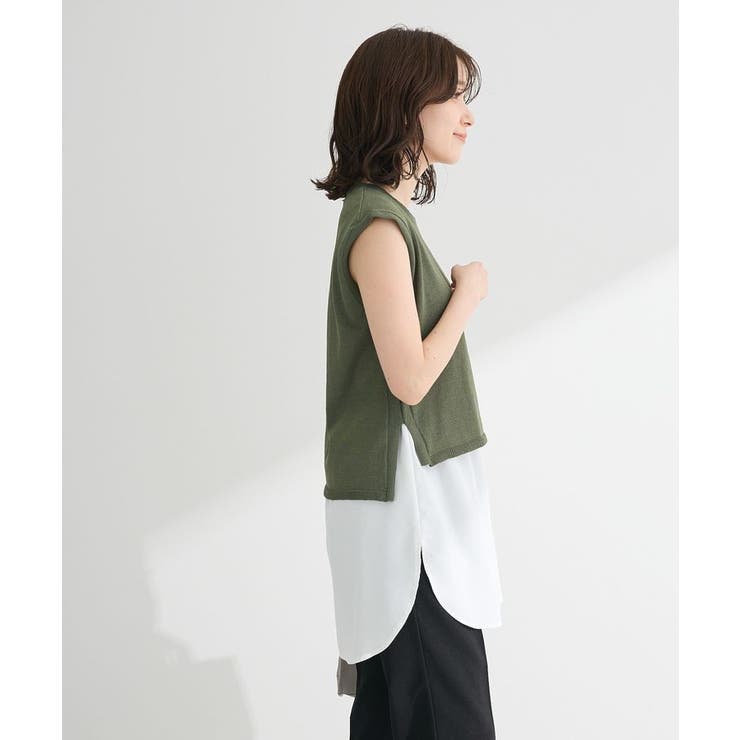 ・Petit Fleur ノースリリネンライクニット | Green Parks  | 詳細画像15 