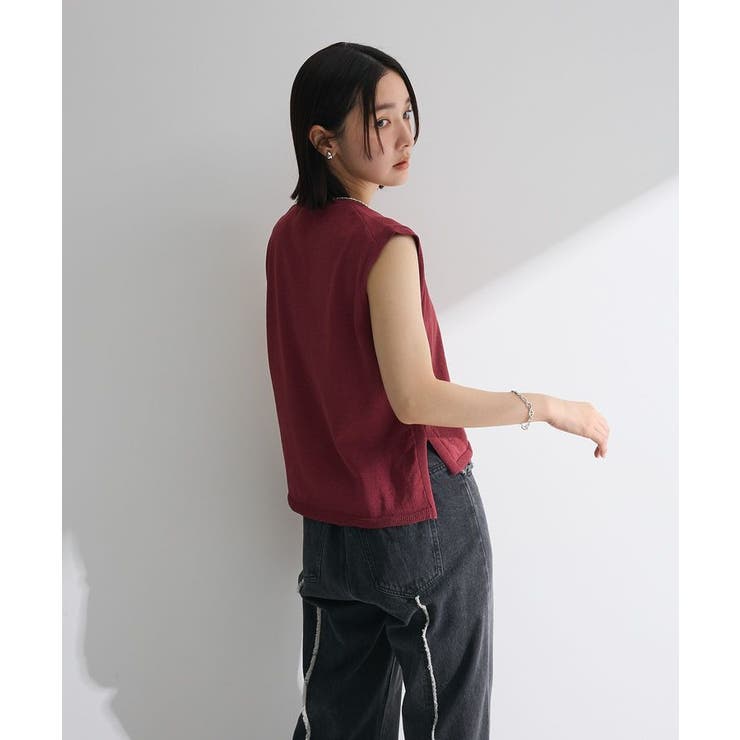 ・Petit Fleur ノースリリネンライクニット | Green Parks  | 詳細画像22 