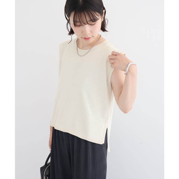 ・Petit Fleur ノースリリネンライクニット | Green Parks  | 詳細画像27 