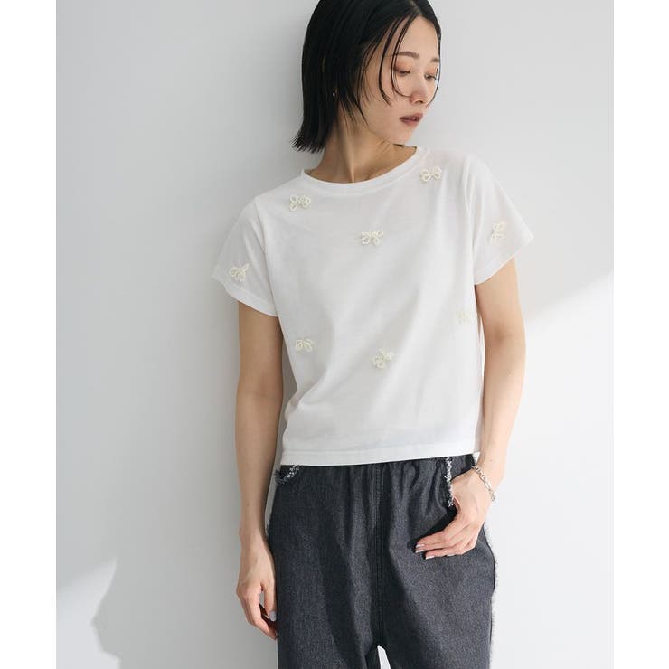 ・swing by パールリボンモチーフTEE | Green Parks  | 詳細画像1 