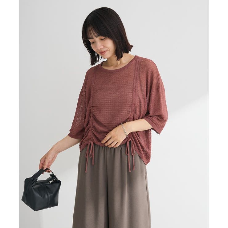 ブラウン | ・ELENCARE DUE シャーリングシアーニット | Green Parks 