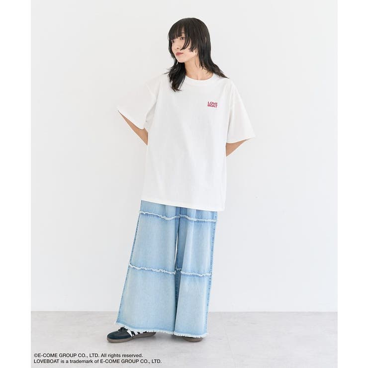 □LOVEBOAT ハートロゴptビッグTEE[品番：GRPW0049572]｜Green
