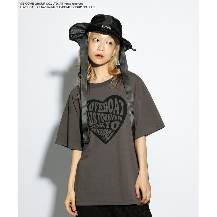 □LOVEBOAT ハートロゴptビッグTEE[品番：GRPW0049572]｜Green