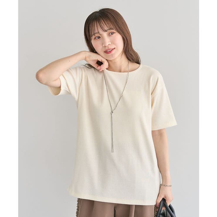 アイボリー | ・Petit Fleur リブオーバーサイズTEE | Green Parks 