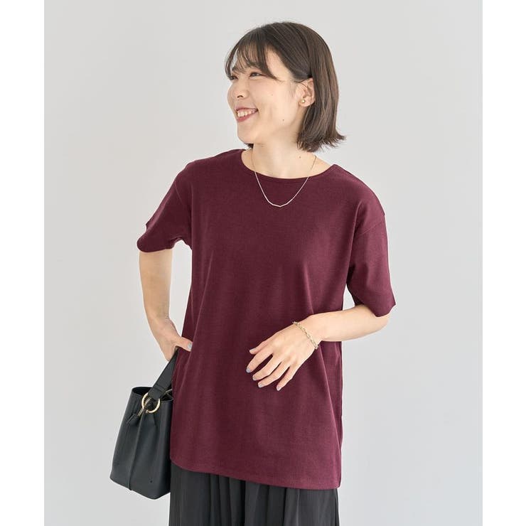 ボルドー | ・Petit Fleur リブオーバーサイズTEE | Green Parks 