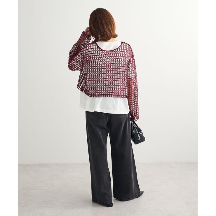 ・SUGAR SPOON 2wayフラワーメッシュカーデ | Green Parks  | 詳細画像4 