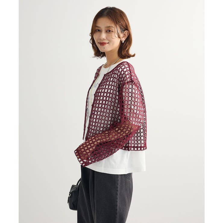 ・SUGAR SPOON 2wayフラワーメッシュカーデ | Green Parks  | 詳細画像5 