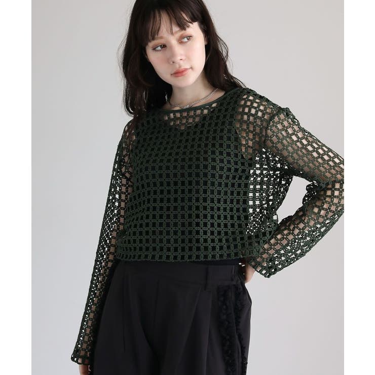 グリーン | ・SUGAR SPOON 2wayフラワーメッシュカーデ | Green Parks 