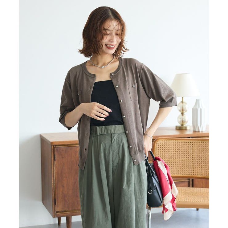 ・スクエアパターンスカーフ 70×70 | Green Parks  | 詳細画像3 