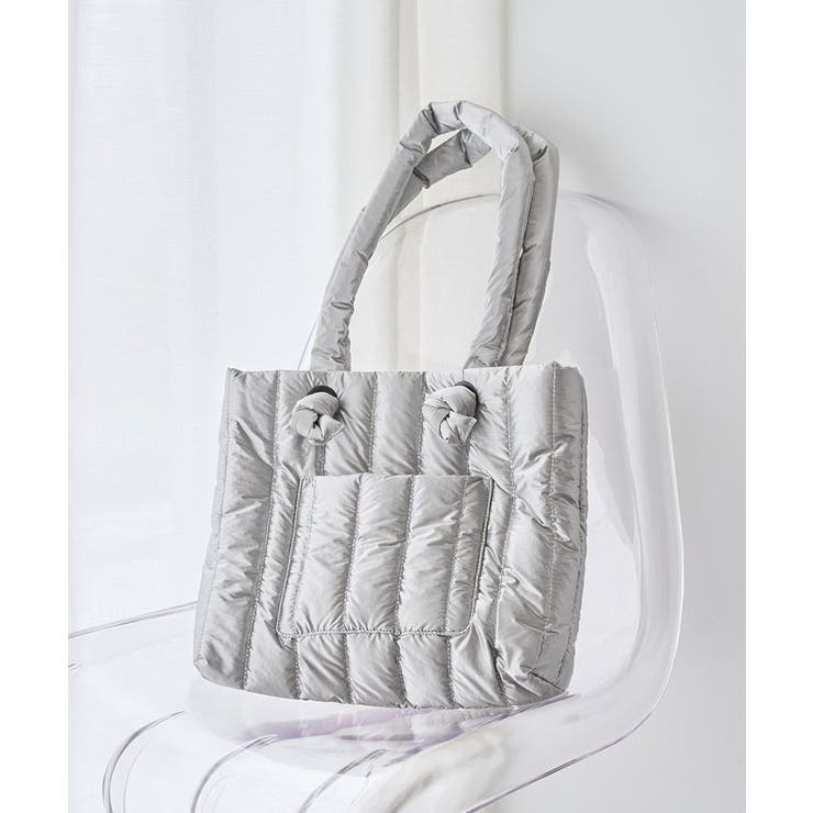 シルバー | ・furry rate シャイニーキルティングバッグ | Green Parks 