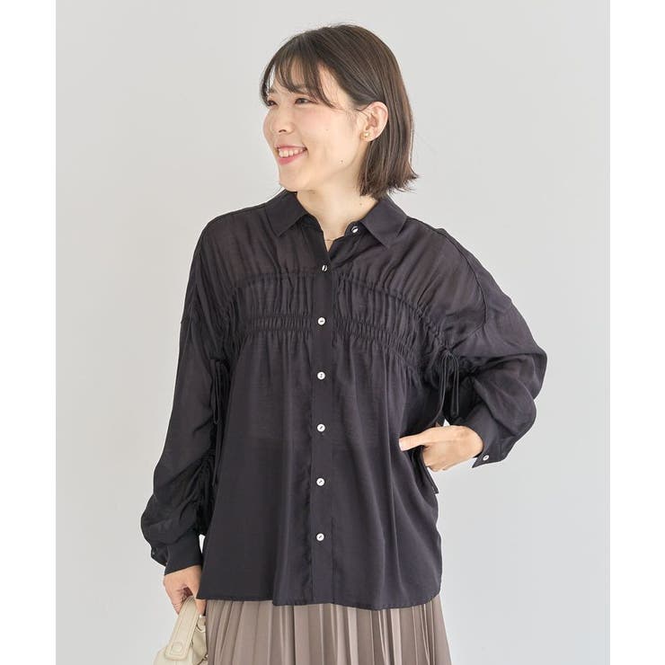 ブラック | ・ELENCARE DUE シアーシャーリングシャツ | Green Parks 