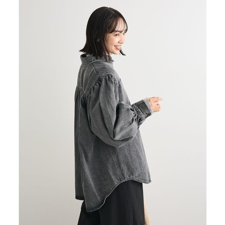 SUGAR SPOON ボリュームスリーブデニムシャツ[品番：GRPW0050215