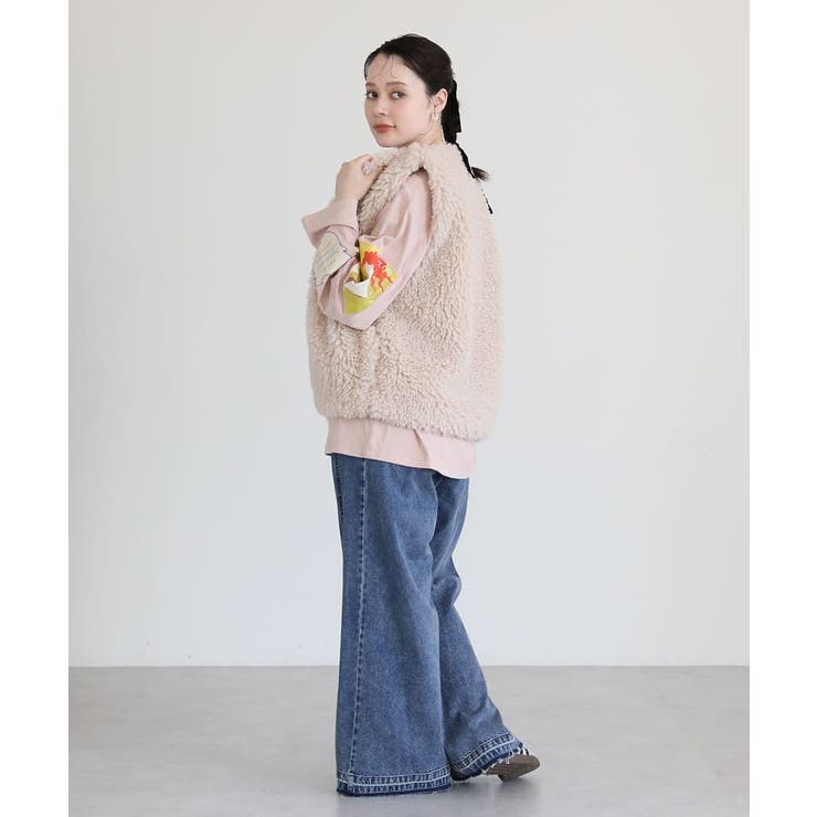 ・ELENCARE DUE シープファーロングベスト | Green Parks  | 詳細画像3 