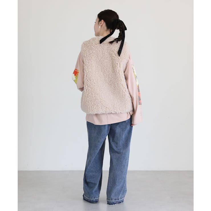 ・ELENCARE DUE シープファーロングベスト | Green Parks  | 詳細画像4 