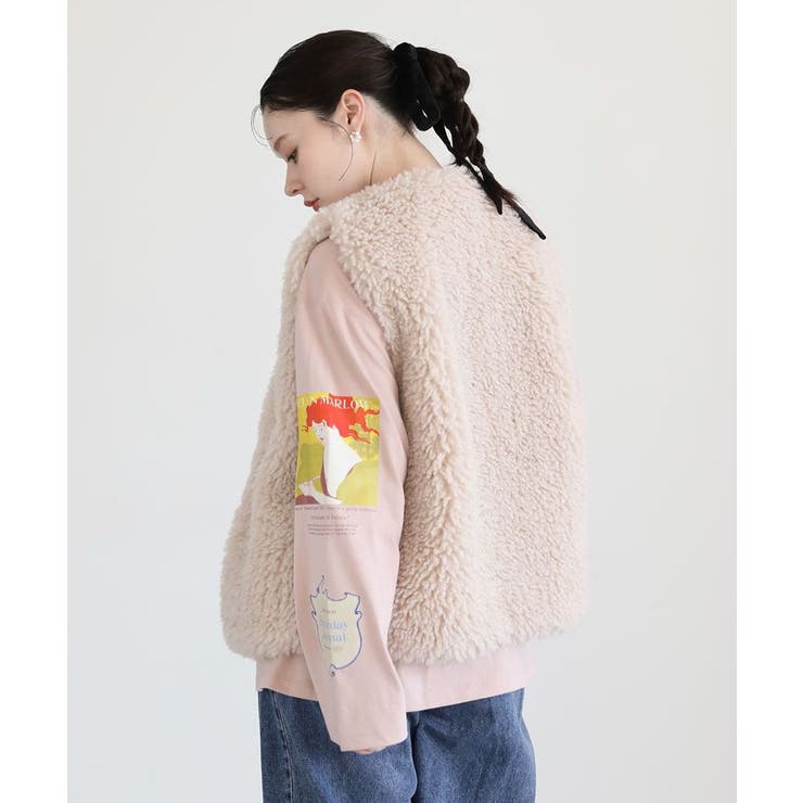 ・ELENCARE DUE シープファーロングベスト | Green Parks  | 詳細画像6 