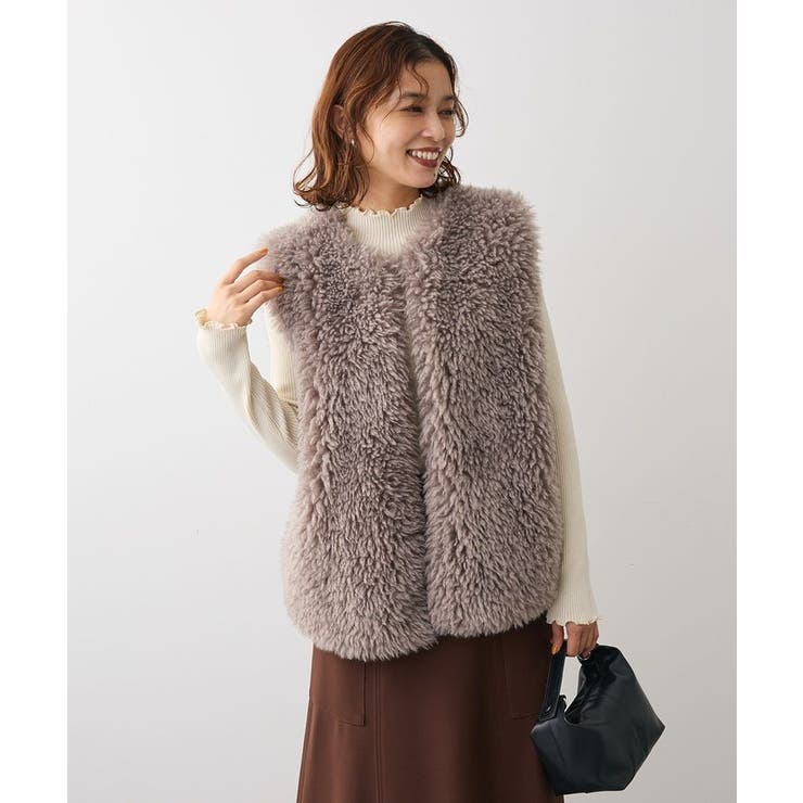 ・ELENCARE DUE シープファーロングベスト | Green Parks  | 詳細画像10 