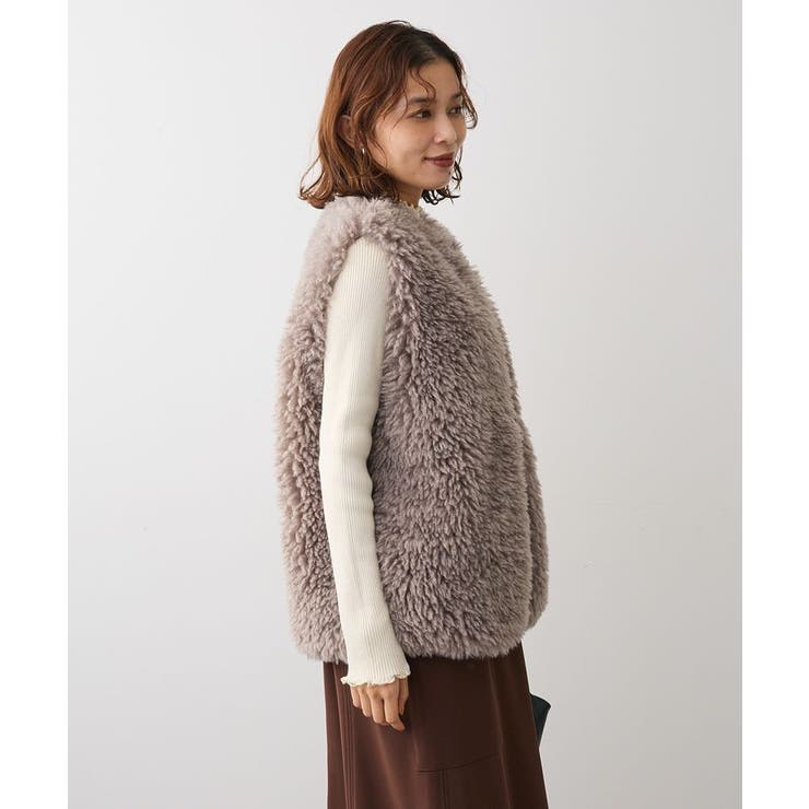 ・ELENCARE DUE シープファーロングベスト | Green Parks  | 詳細画像11 