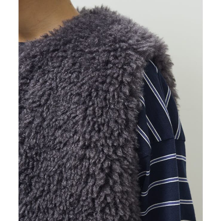 ・ELENCARE DUE シープファーロングベスト | Green Parks  | 詳細画像20 