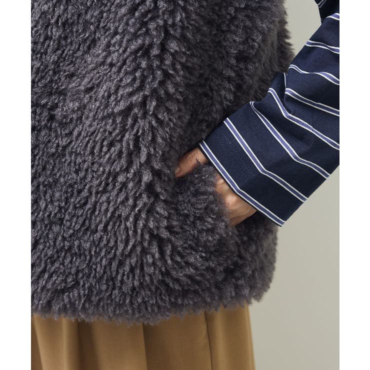 ・ELENCARE DUE シープファーロングベスト | Green Parks  | 詳細画像21 