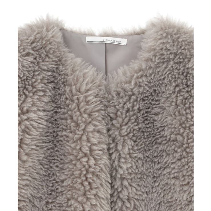 ・ELENCARE DUE シープファーロングベスト | Green Parks  | 詳細画像24 