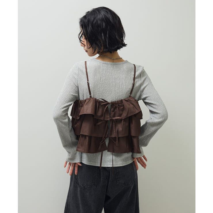 ・SUGAR SPOON レザーライクティアードキャミ | Green Parks  | 詳細画像9 