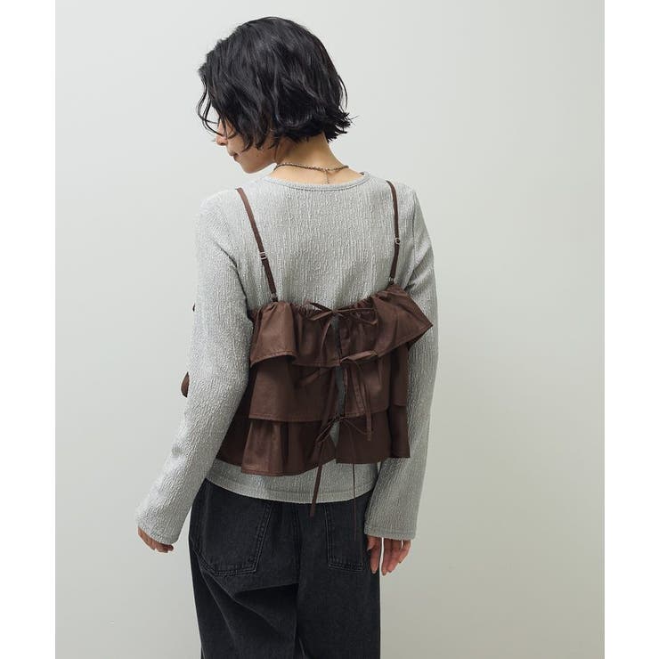 ブラウン | ・SUGAR SPOON レザーライクティアードキャミ | Green Parks 