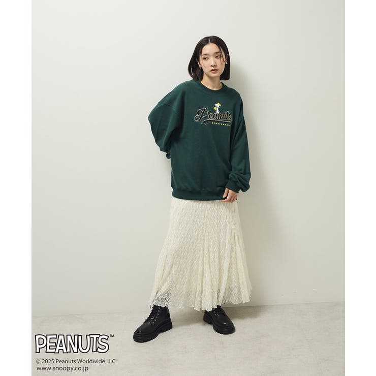 ■PEANUTS ベースボールスウェット | Green Parks  | 詳細画像2 