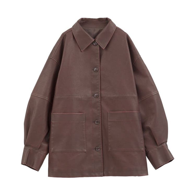 ELENCARE DUE フェイクレザーカバーオール[品番：GRPW0050680]｜Green