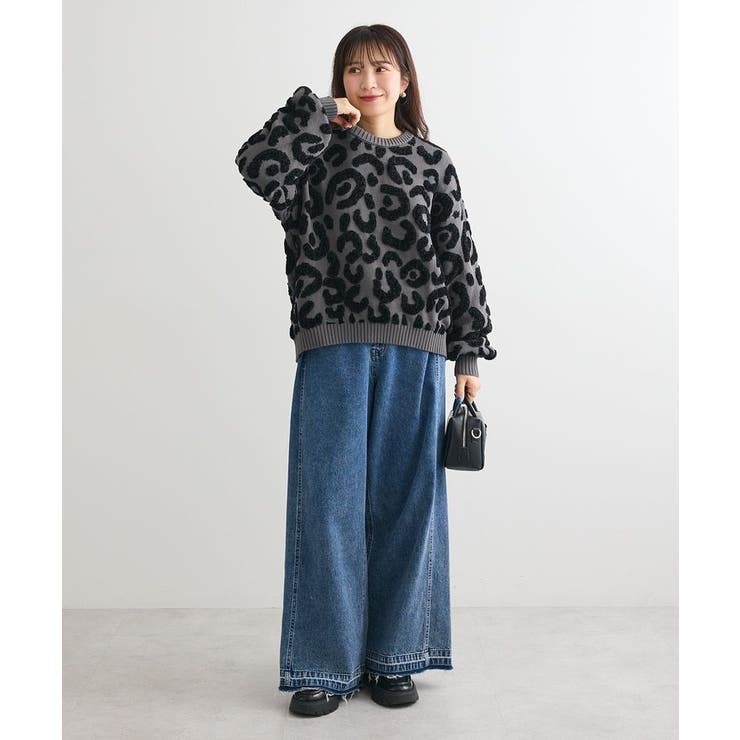 ・furry rate レオパードジャカードニット | Green Parks  | 詳細画像8 