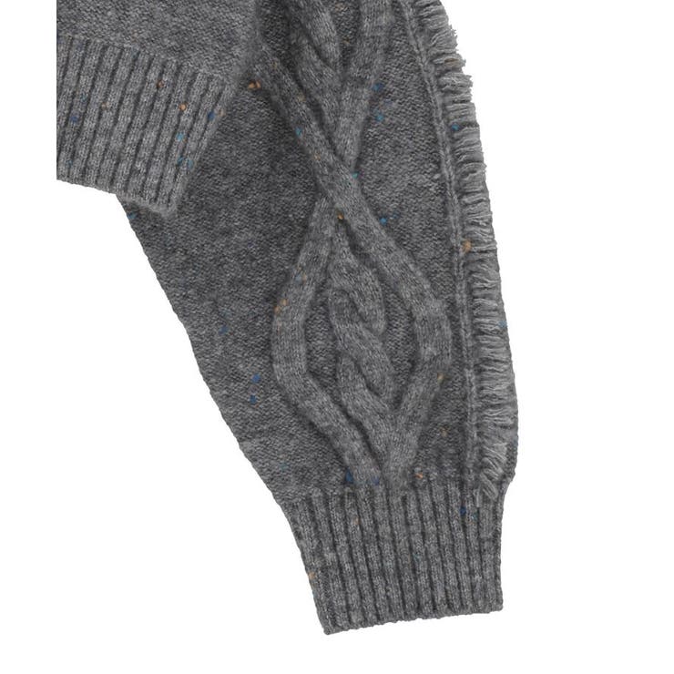 ■ESCAR フリンジケーブルポップコーンニット | Green Parks  | 詳細画像12