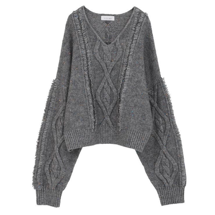 ■ESCAR フリンジケーブルポップコーンニット | Green Parks  | 詳細画像16