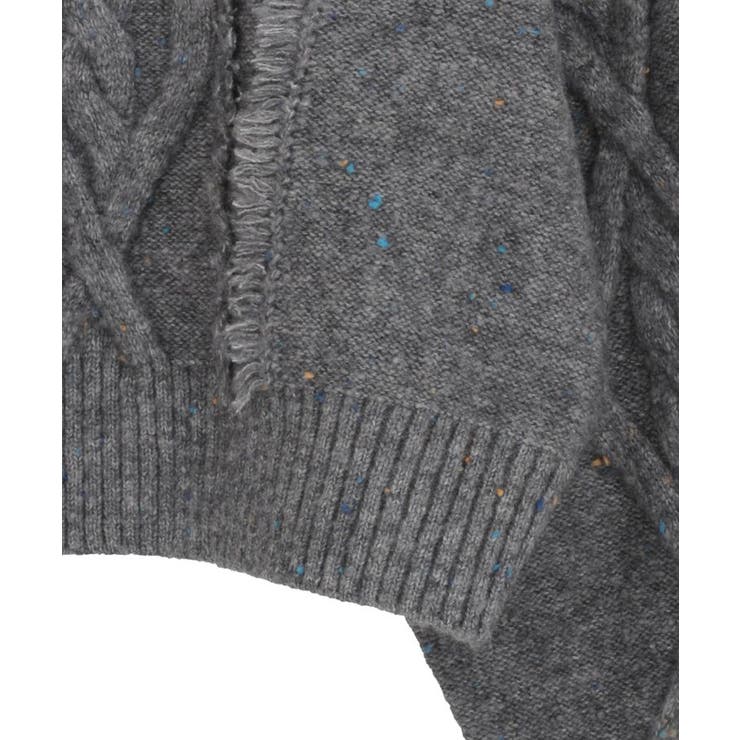 ■ESCAR フリンジケーブルポップコーンニット | Green Parks  | 詳細画像19 