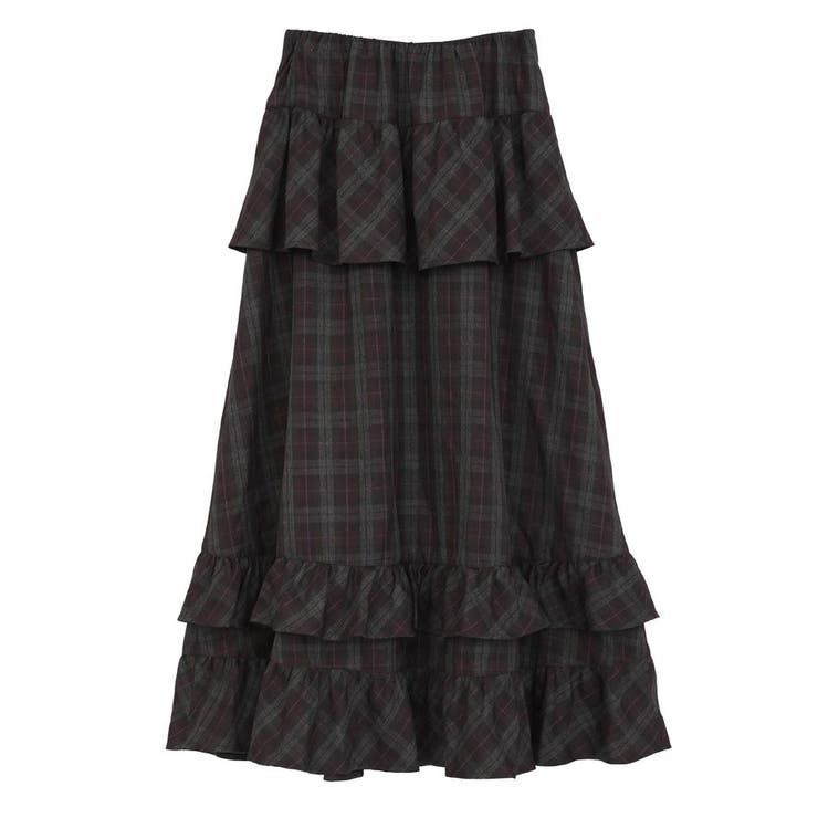 ■ESCAR チェックペプラムフレアスカート | Green Parks  | 詳細画像6 