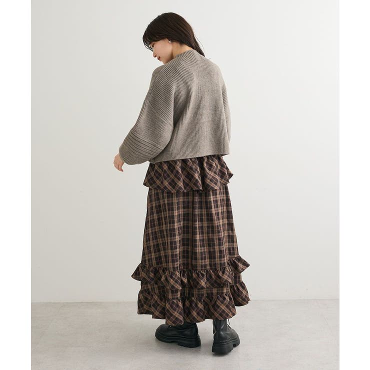 ■ESCAR チェックペプラムフレアスカート | Green Parks  | 詳細画像7 
