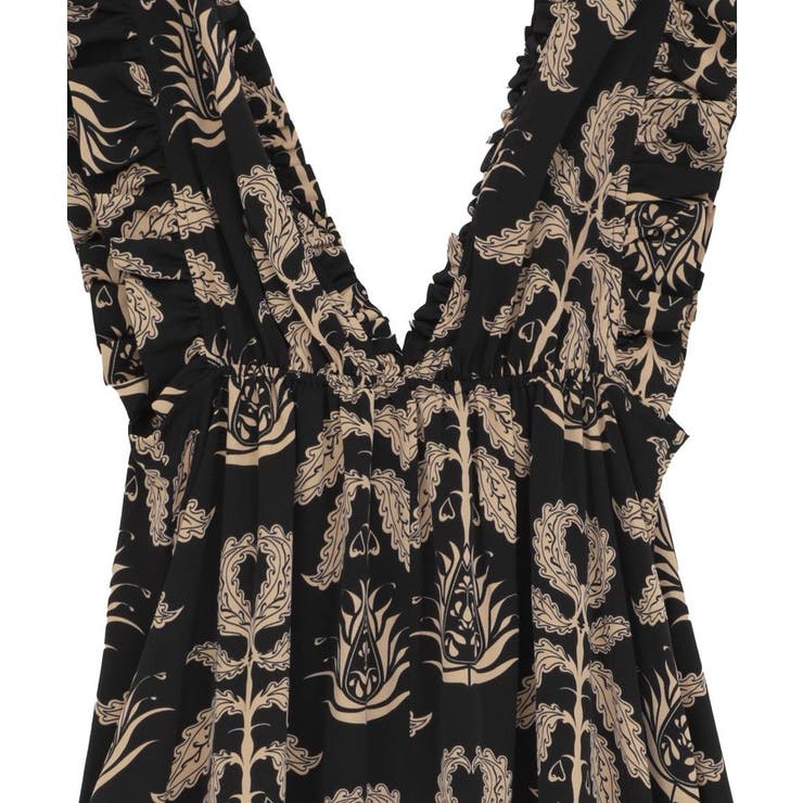 ■ESCAR ボタニカルptフリルエプロンワンピース | Green Parks  | 詳細画像11 