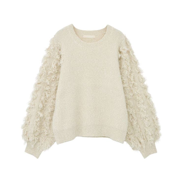 ・furry rate ラメフェザー袖フリンジニット | Green Parks  | 詳細画像35 