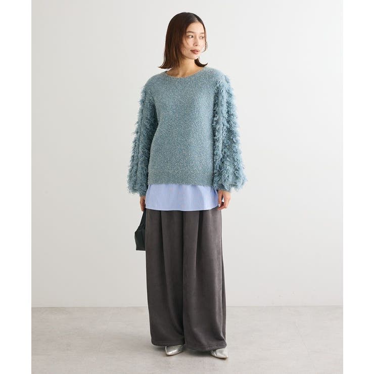 ・furry rate ラメフェザー袖フリンジニット | Green Parks  | 詳細画像8 