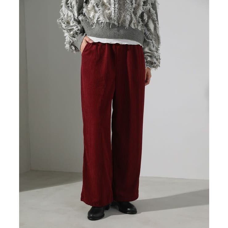 ボルドー | ・ELENCARE DUE コーデュロイイージーパンツ | Green Parks 