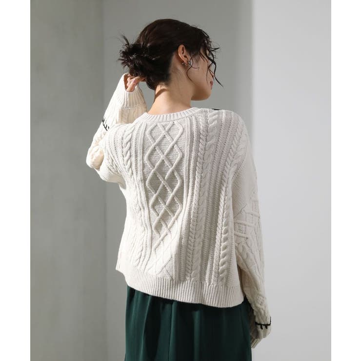 ・ELENCARE DUE ハンドステッチケーブルニット | Green Parks  | 詳細画像16 