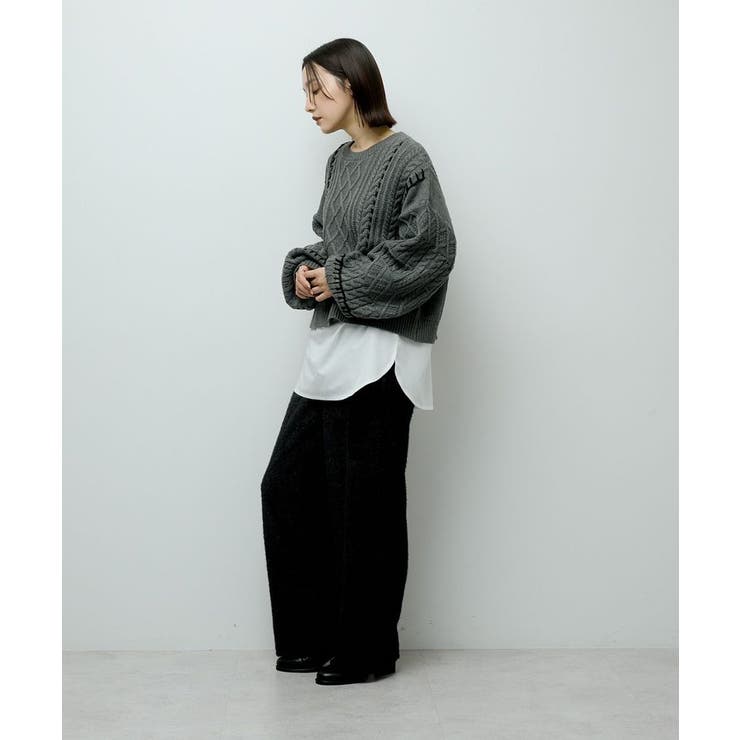 ・ELENCARE DUE ハンドステッチケーブルニット | Green Parks  | 詳細画像18 