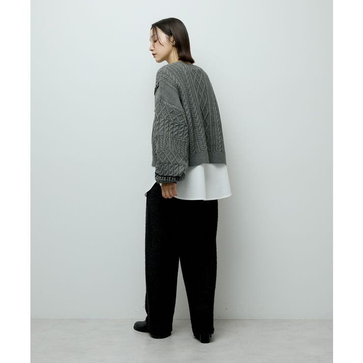 ・ELENCARE DUE ハンドステッチケーブルニット | Green Parks  | 詳細画像19 