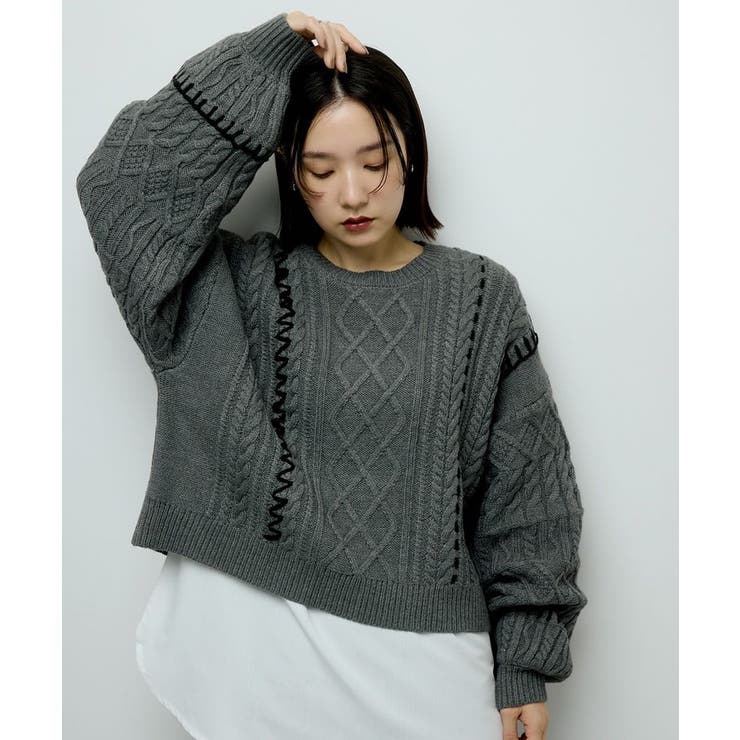 ・ELENCARE DUE ハンドステッチケーブルニット | Green Parks  | 詳細画像20 