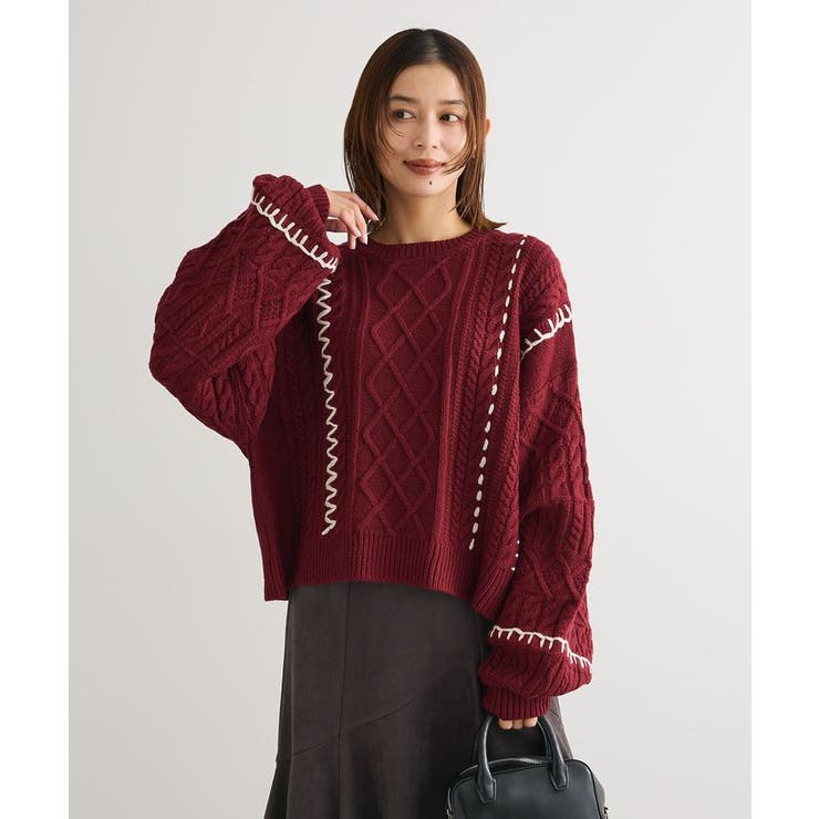 ・ELENCARE DUE ハンドステッチケーブルニット | Green Parks  | 詳細画像28 