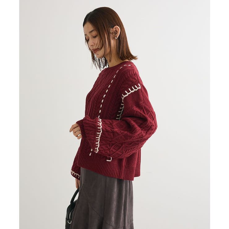 ・ELENCARE DUE ハンドステッチケーブルニット | Green Parks  | 詳細画像29 