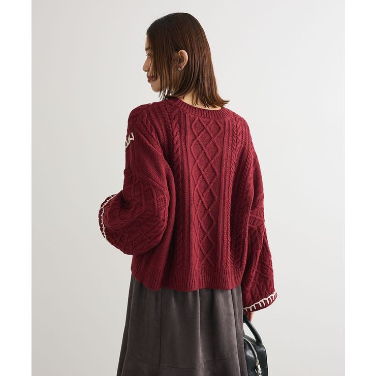 ・ELENCARE DUE ハンドステッチケーブルニット | Green Parks  | 詳細画像30 