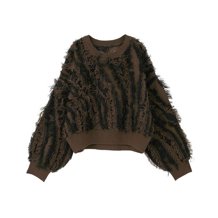 ・ELENCARE DUE フリンジジャカードニット | Green Parks  | 詳細画像22 