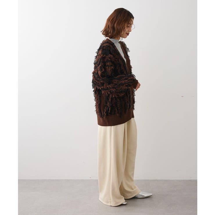 ・ELENCARE DUE フリンジジャカードカーディガン | Green Parks  | 詳細画像4 