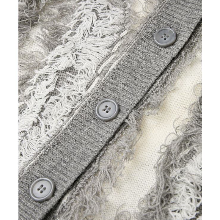 ・ELENCARE DUE フリンジジャカードカーディガン | Green Parks  | 詳細画像27 