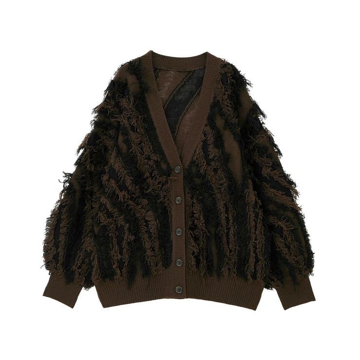 ・ELENCARE DUE フリンジジャカードカーディガン | Green Parks  | 詳細画像32 