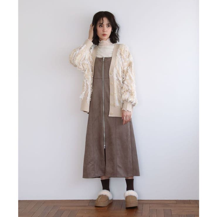 ・ELENCARE DUE フリンジジャカードカーディガン | Green Parks  | 詳細画像9 